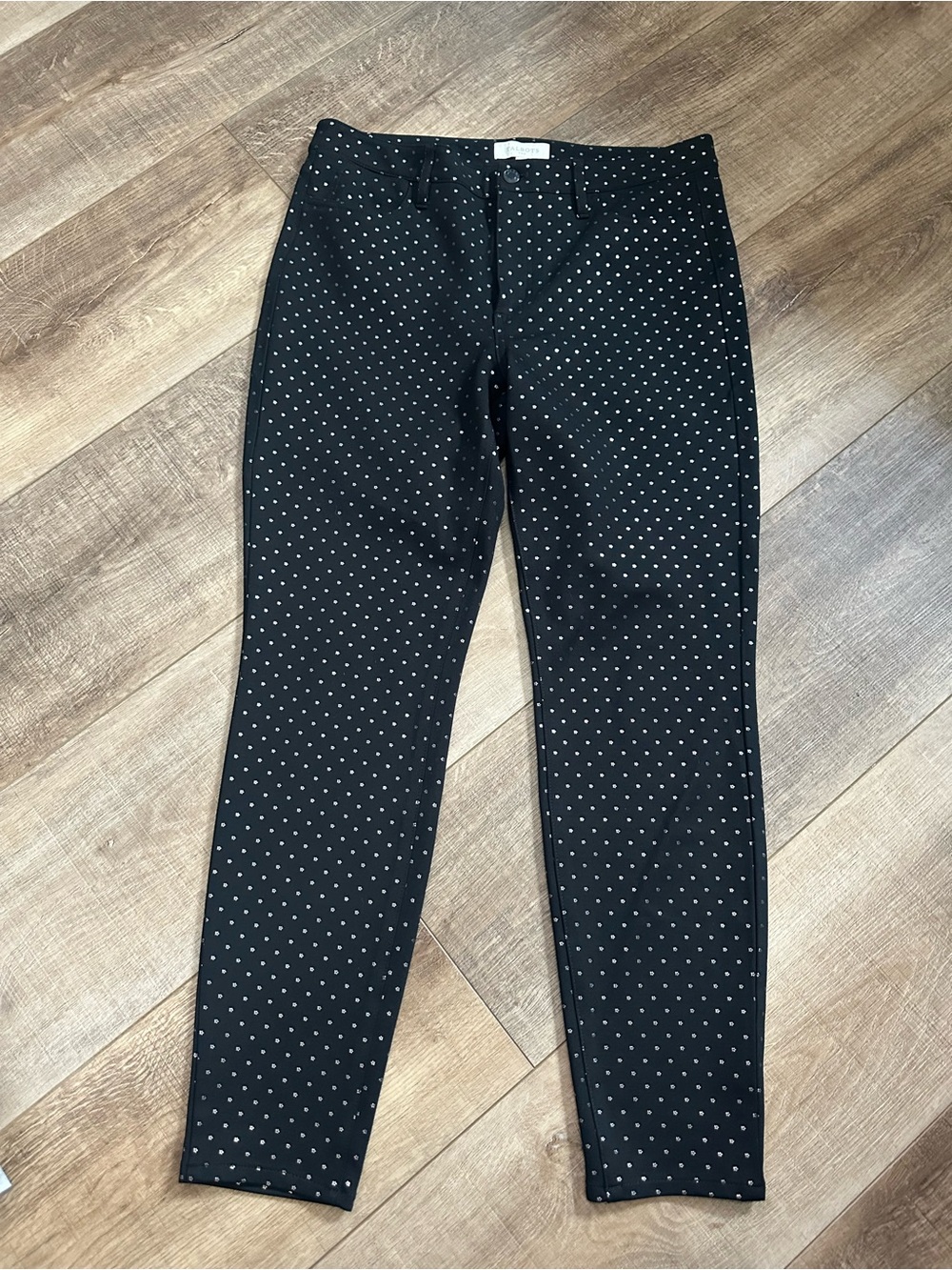 Talbots Black Polka Dot Ankle Pants